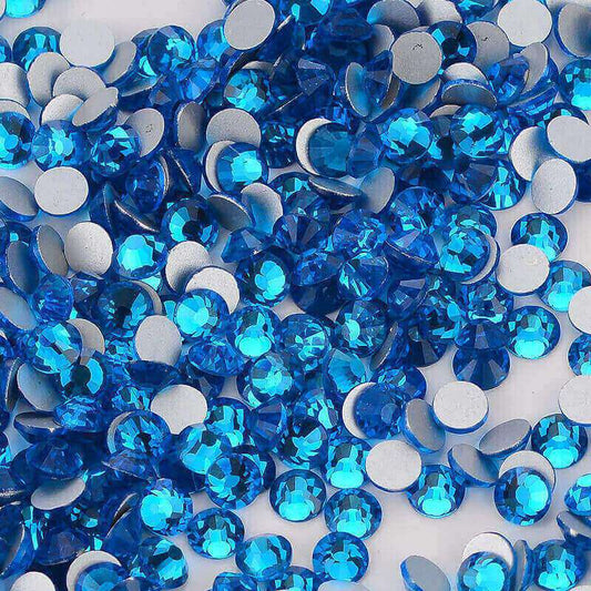 High Quality flatback rhinestones: Color - Capri Blue