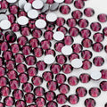 Dark Amethyst non-hotfix flatback glass rhinestones — loose crystal swatch