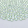 Light Peridot Luminous non-hotfix flatback glass rhinestones — soft luminous colour-shift