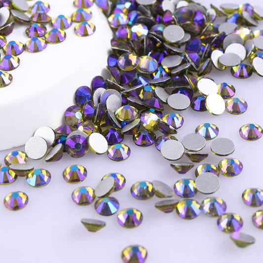 High Quality flatback rhinestones: Color - Olive AB