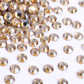 Golden Champagne non-hotfix flatback glass rhinestones — loose crystal swatch
