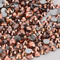 Rose Gold non-hotfix flatback glass rhinestones — loose crystal swatch