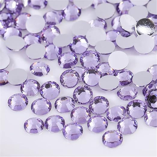Light Violet rhinestones shown loose to show sparkle and cut