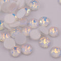 Crystal Luminous Opal non-hotfix flatback glass rhinestones — glowing opalescent finish