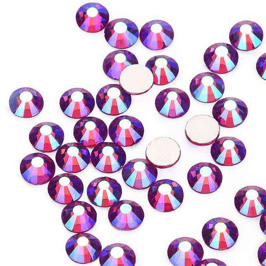 High Quality flatback rhinestones: Color - Fuchsia AB