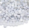 Solid White non-hotfix flatback glass rhinestones — loose crystal swatch