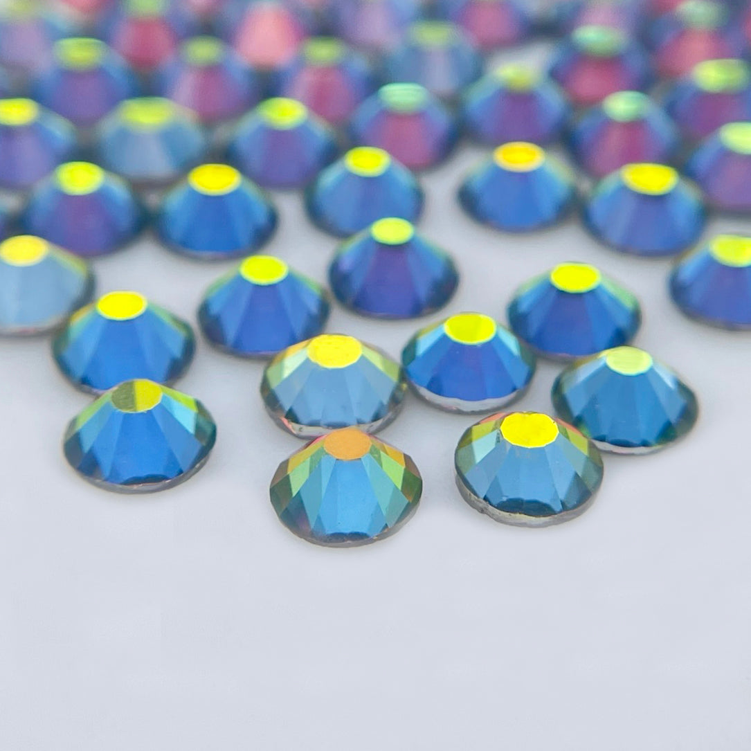 Rainbow non-hotfix flatback glass rhinestones — loose crystal swatch