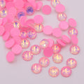 Light Pink Luminous Opal non-hotfix flatback glass rhinestones — glowing opalescent finish