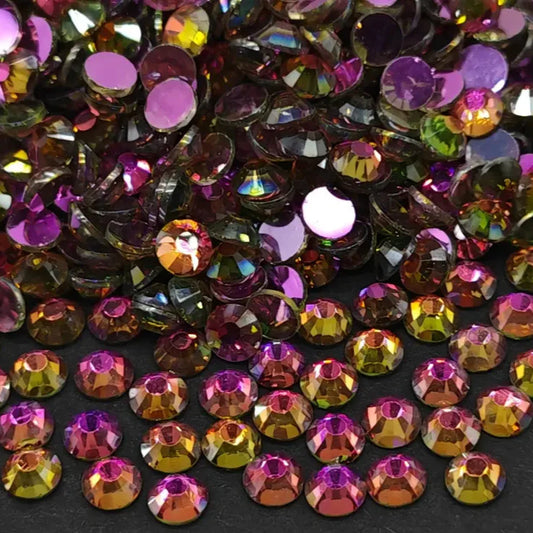 High Quality flatback rhinestones: Color - Siam Aurora