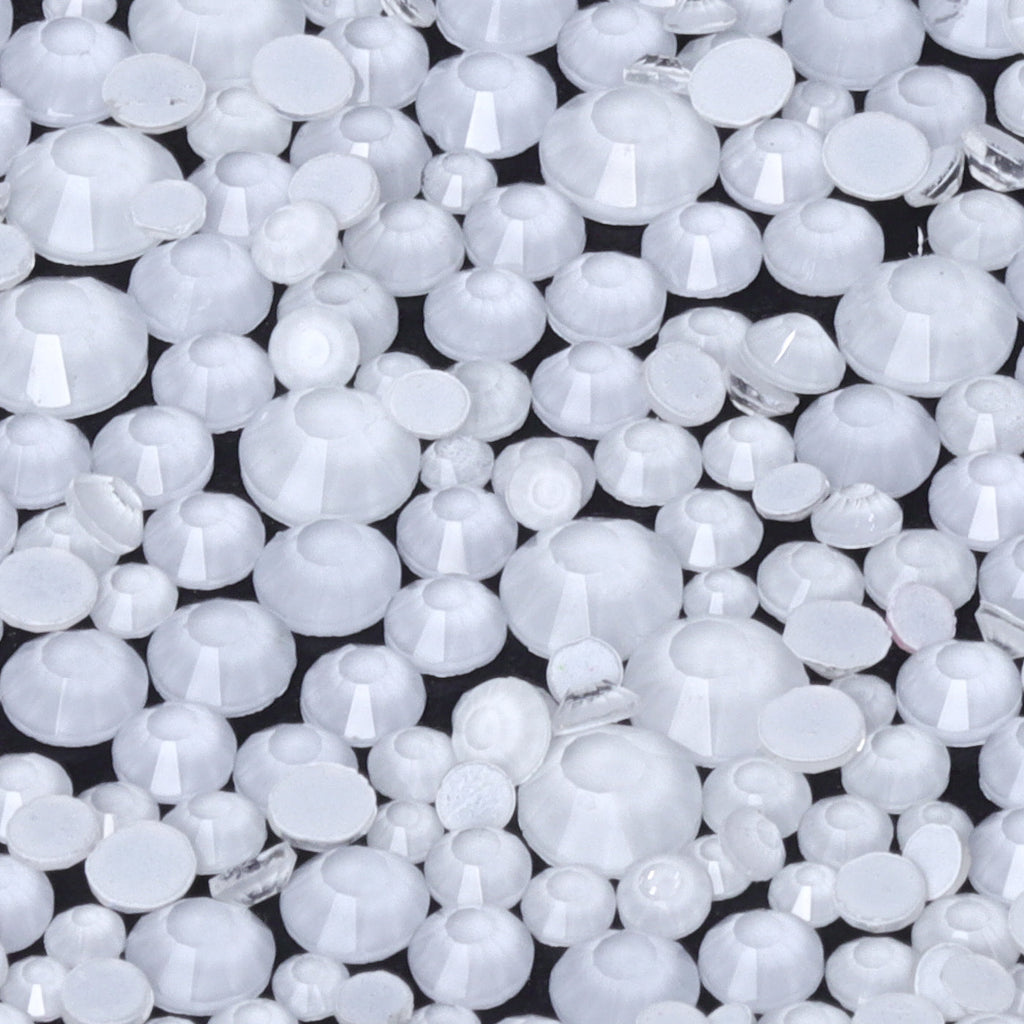 White Neon rhinestones shown loose to show sparkle and cut