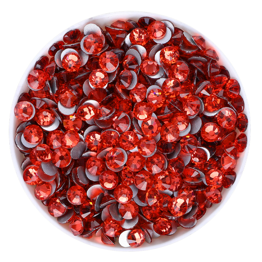 Padparadascha non-hotfix flatback glass rhinestones — loose crystal swatch