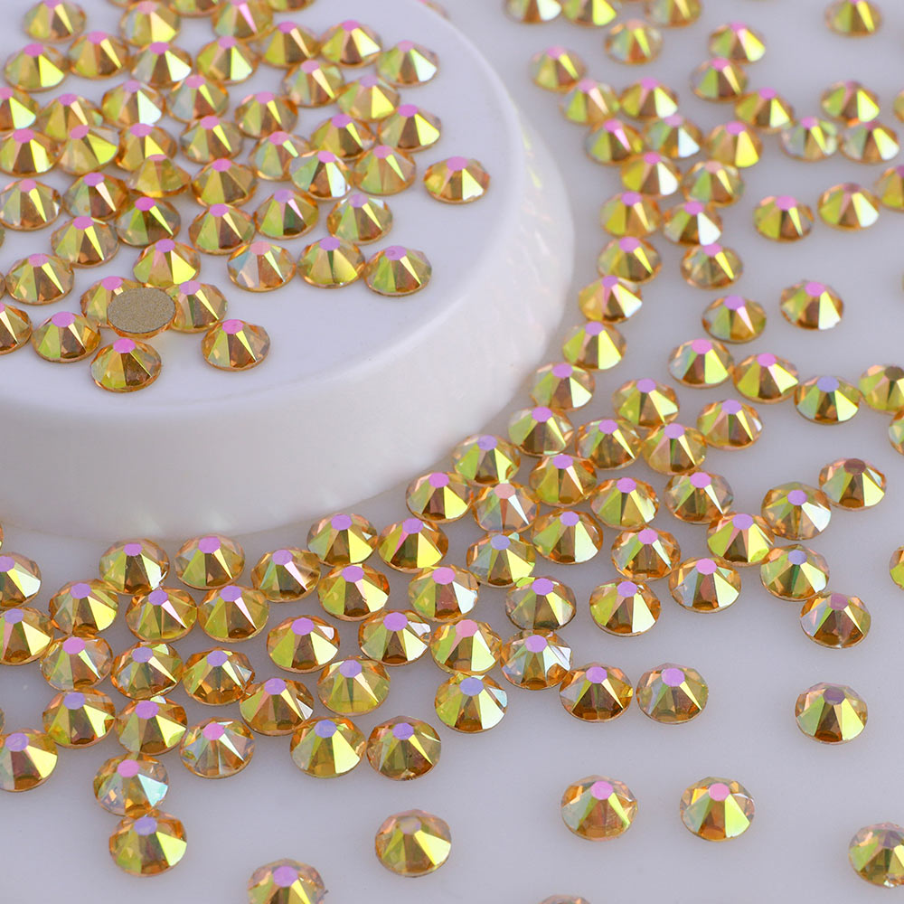Sunshine non-hotfix flatback glass rhinestones — loose crystal swatch