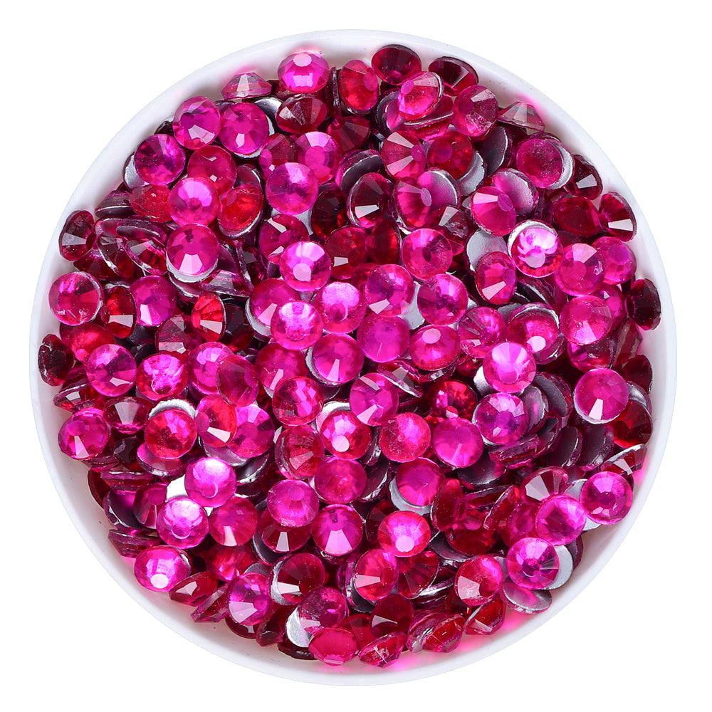Fuchsia Light non-hotfix flatback glass rhinestones — loose crystal swatch