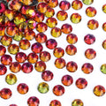 Red Volcanic non-hotfix flatback glass rhinestones — dark multichrome volcano finish