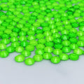 Emerald Neon non-hotfix flatback glass rhinestones — vivid high-saturation neon
