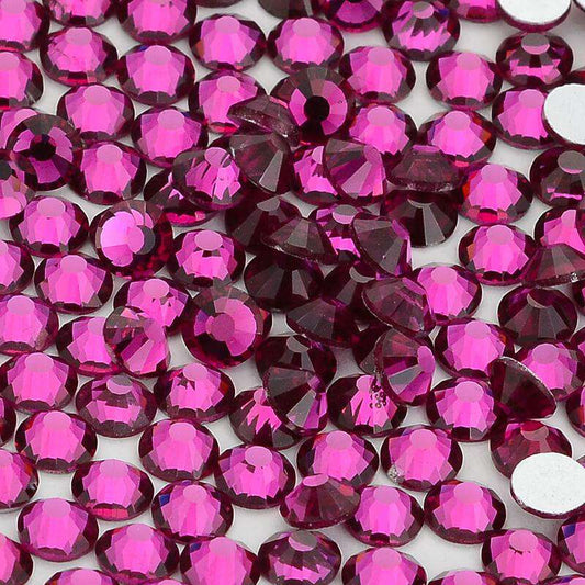 High Quality flatback rhinestones: Color - Fuchsia
