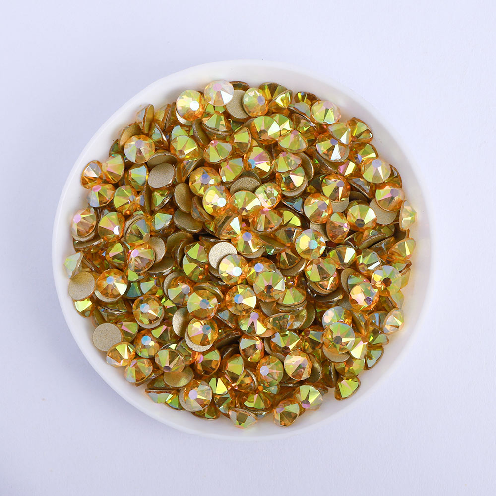 Sunshine rhinestones shown loose to show sparkle and cut