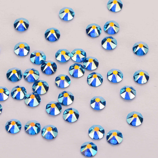 High Quality flatback rhinestones: Color - Capri Blue AB