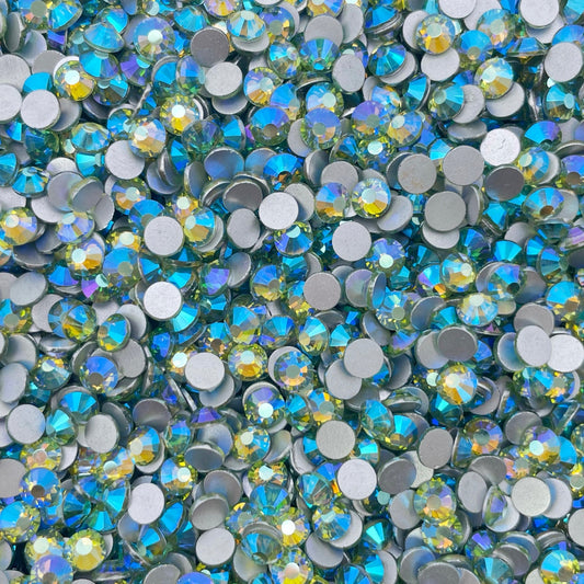 High Quality flatback rhinestones: Color - Light Peridot AB