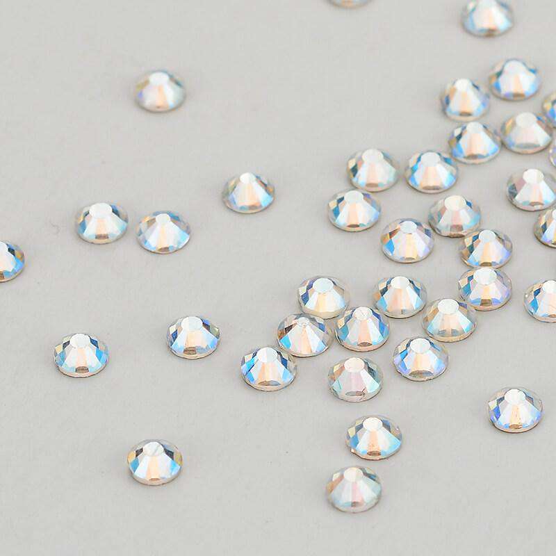 Moonlight rhinestones shown loose to show sparkle and cut