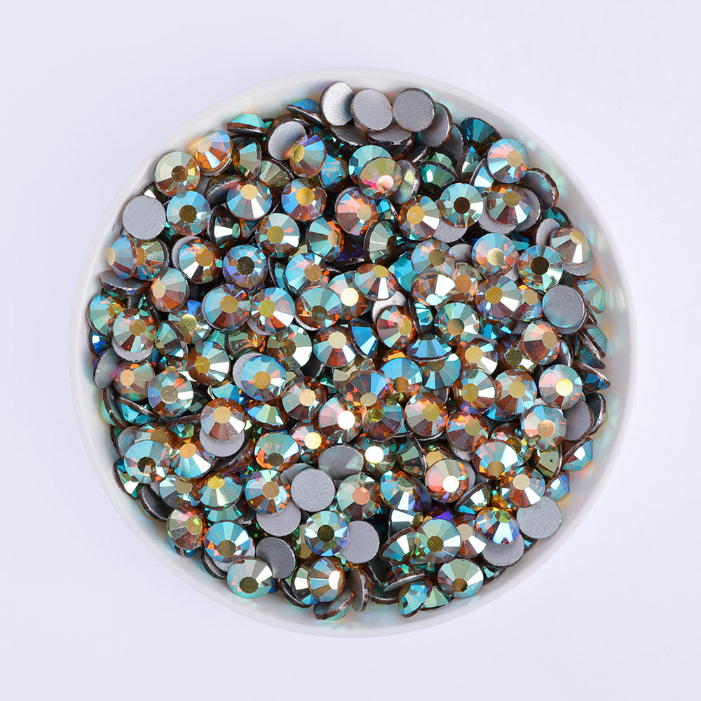 Morning Glory rhinestones shown loose to show sparkle and cut