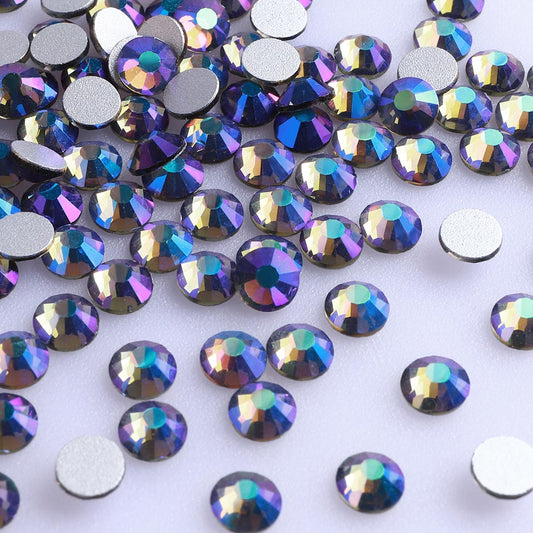 High Quality flatback rhinestones: Color - Black Diamond AB