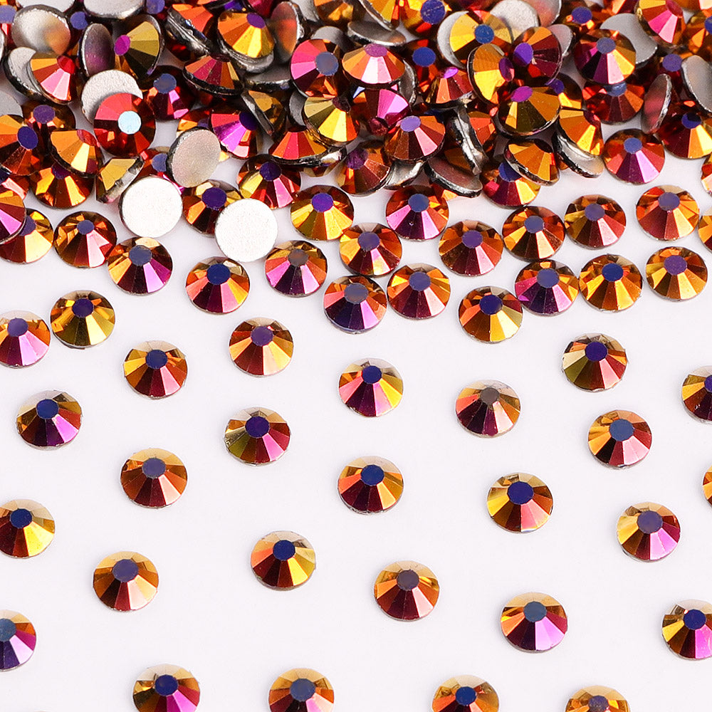 Magic Gold rhinestones shown loose to show sparkle and cut