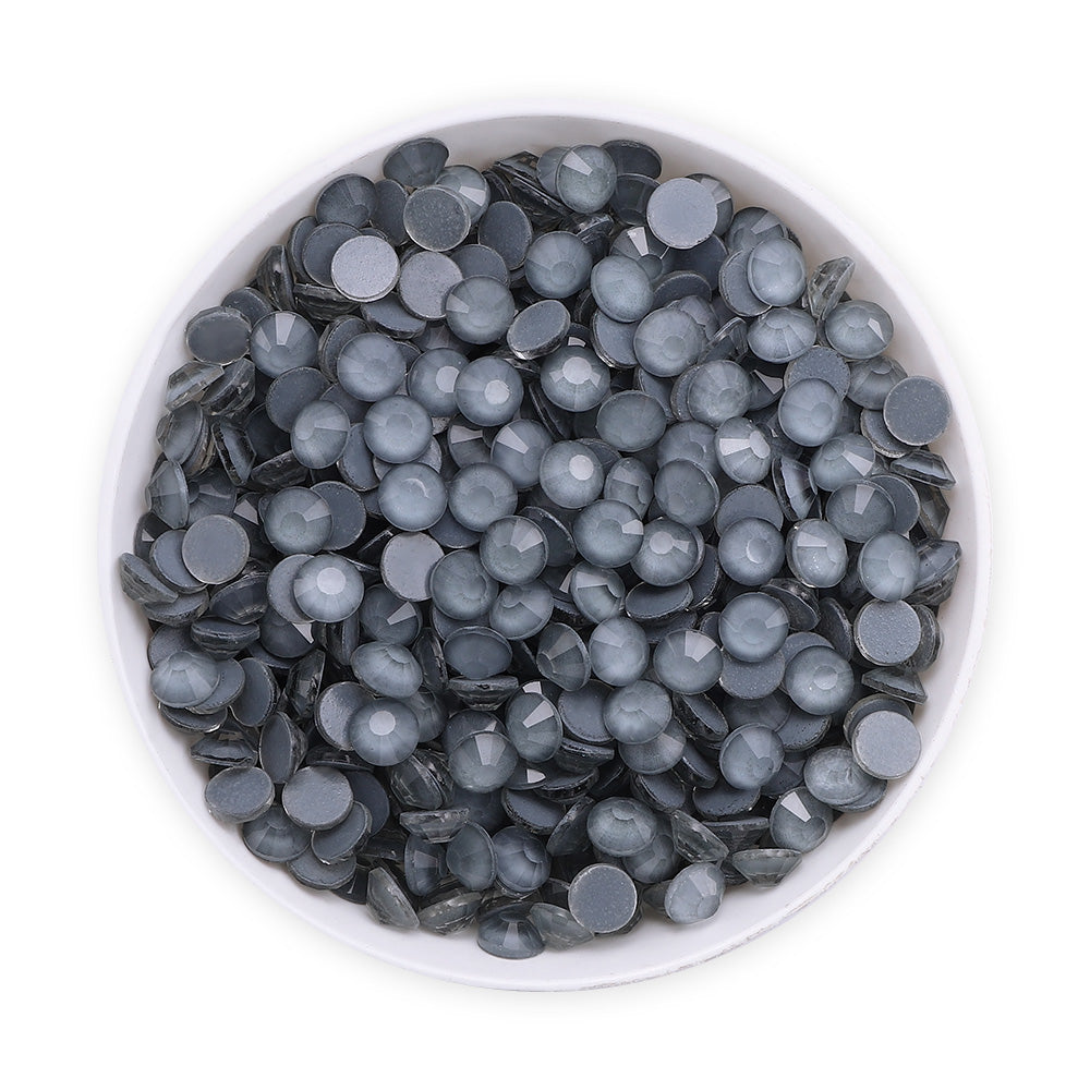 Light Grey Mocha rhinestones shown loose to show sparkle and cut