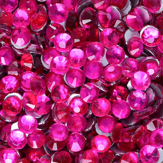 High Quality flatback rhinestones: Color - Fuchsia Light