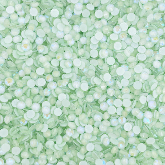 High Quality flatback rhinestones: Color - Light Peridot Luminous