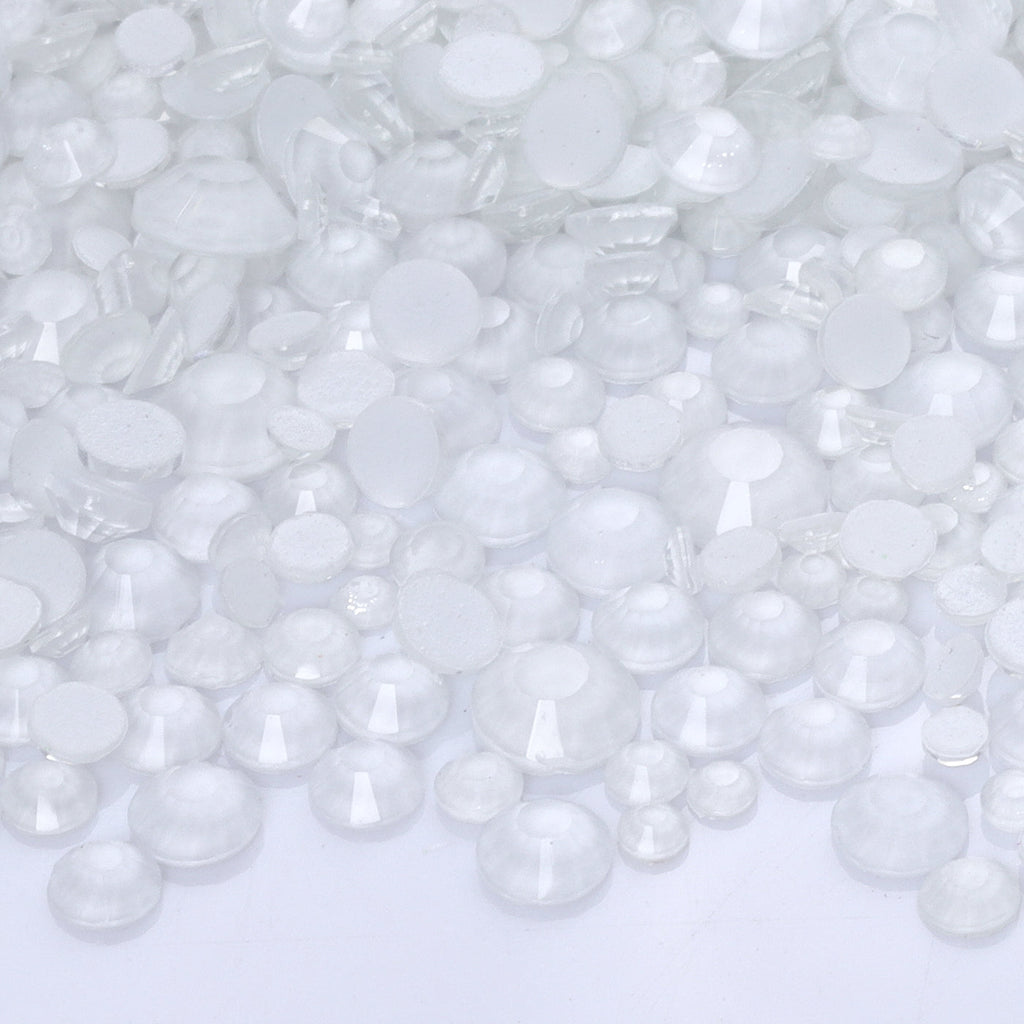 White Neon rhinestones applied to a craft project