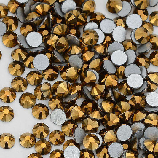 High Quality flatback rhinestones: Color - Gold