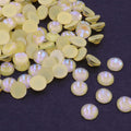 Jonquil Luminous non-hotfix flatback glass rhinestones — soft luminous colour-shift