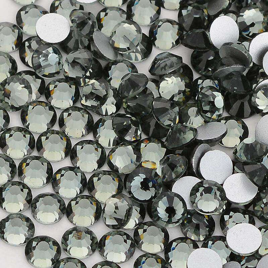 High Quality flatback rhinestones: Color -  Black Diamond 