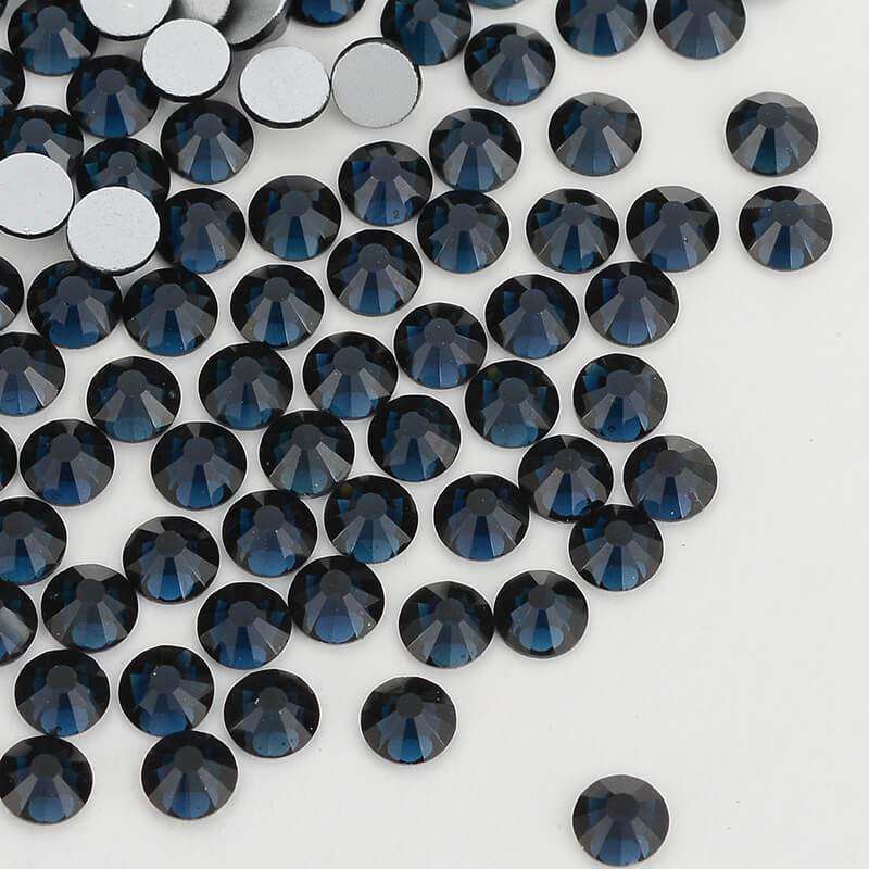 Montana flatback rhinestones size comparison, SS3 to SS60