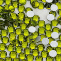 Olive non-hotfix flatback glass rhinestones — loose crystal swatch