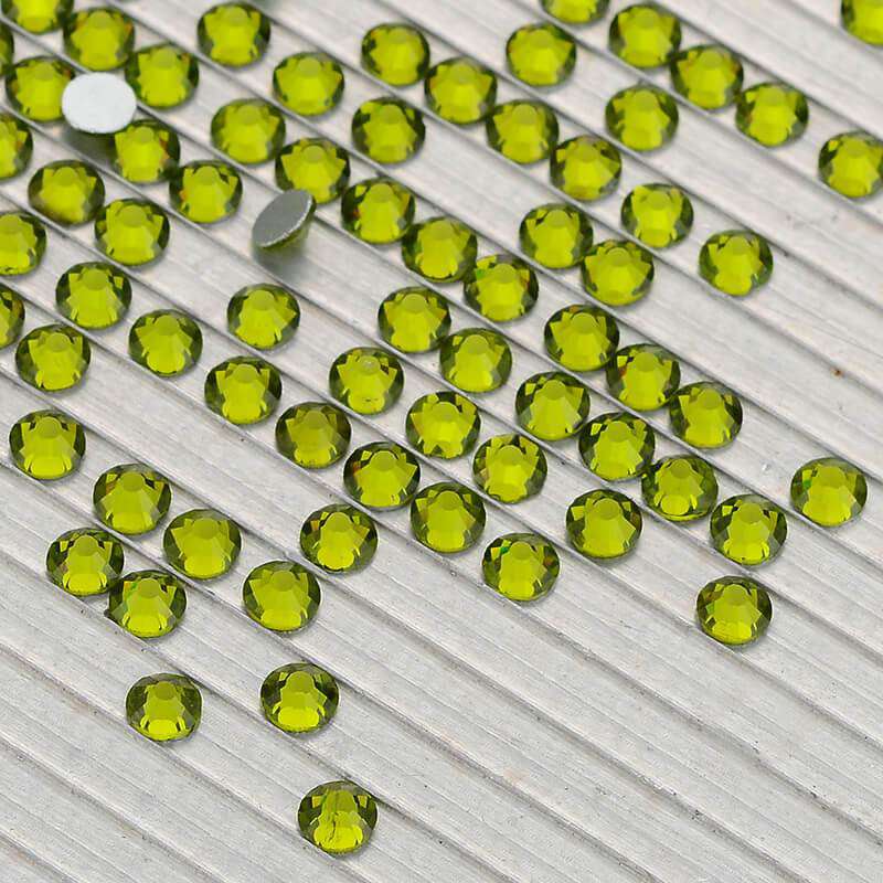 Olive rhinestones in a bulk 1,440-piece pack